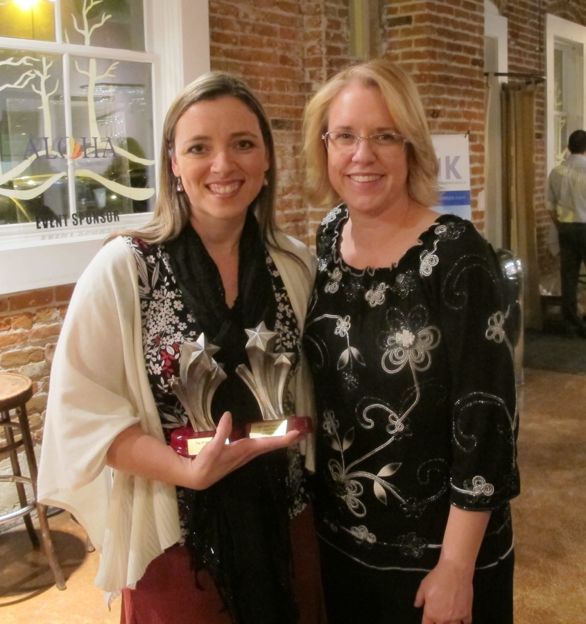 Donna_Cook_author_Gift_of_the_Phoenix_and_Kim_Foster_at_Idaho_Book_Awards_2013_small