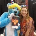 Donna Cook and fan at Phoenix Comicon 2014