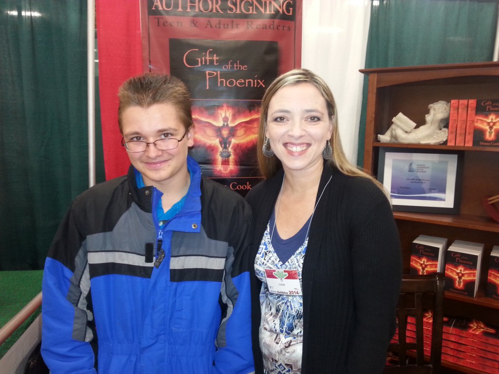 Donna Cook author and Jeremy at Boise Christmas Show 2014