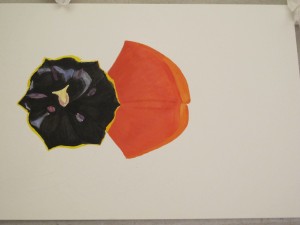 Tulip watercolor in progress 2 by Donna Cook
